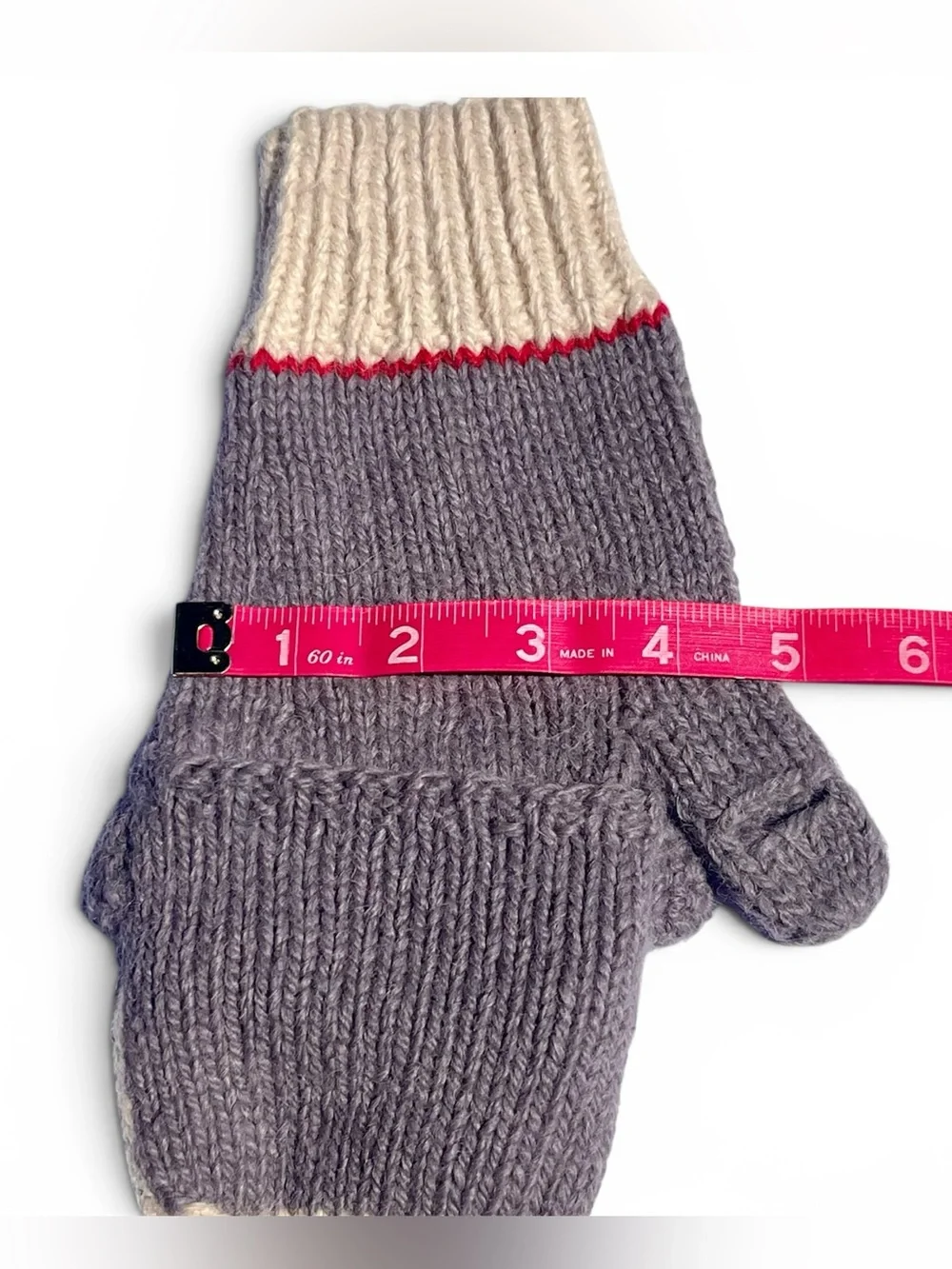 Artesania 100% Alpaca Wool Sock Monkey Mittens Fingerless Gloves Bolivia Knit